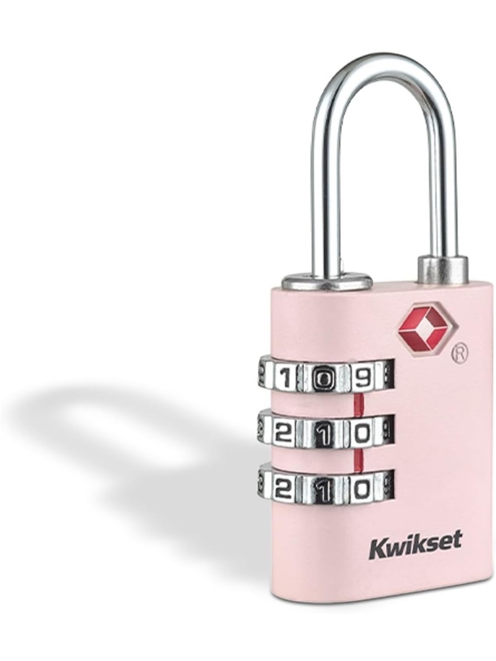 Kwikset TSA Approved Combination Luggage Lock 3-Digit Pink